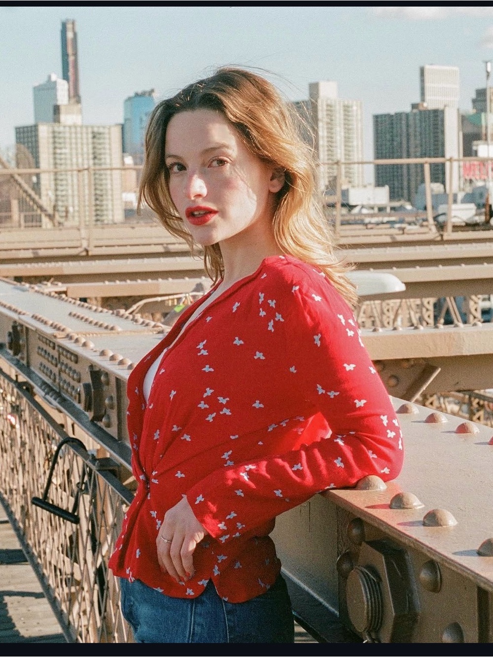 Rouje Eliza Red Wrap Blouse